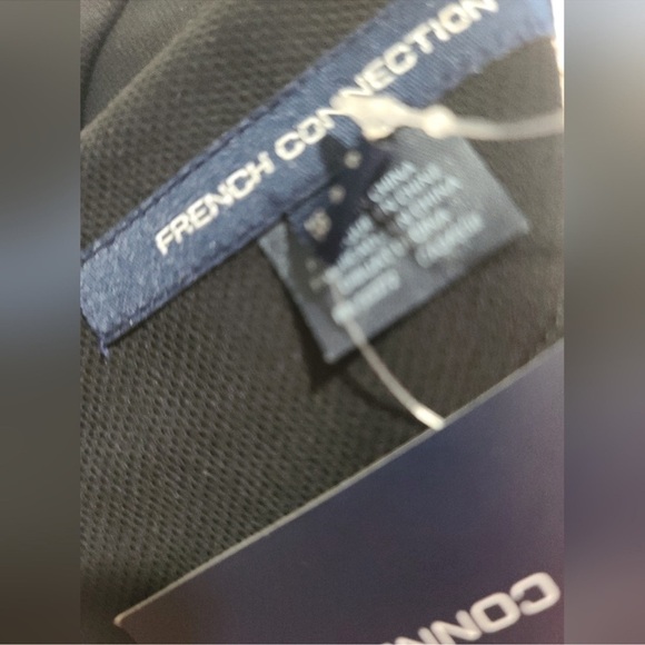 French Connection black arrow crepe Pom Pom slip tunic dress size 6 - Picture 9 of 10